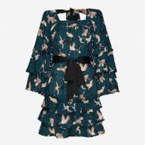 COPY - Happy X Nature Bird Ruffle Mini Dress